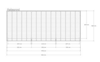 Douglas overkapping 402x981cm + wanden blank Verando, Pure